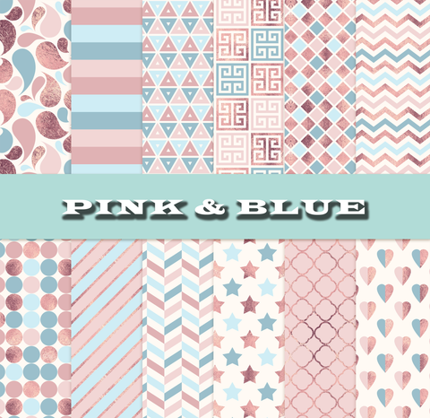 Pink & Blue Rose Gold
