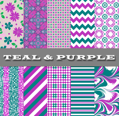 Teal & Purple