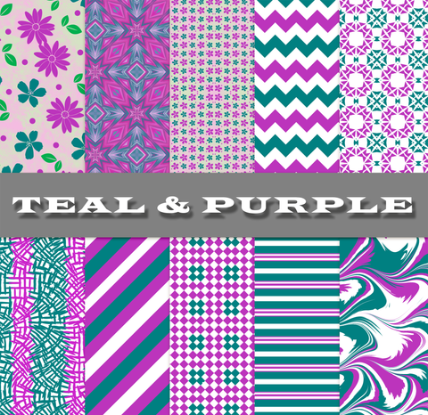 Teal & Purple