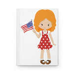 Patriotic Girl (White) - Hardcover Journal Matte