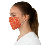 Neon Orange Dots - Fabric Face Mask