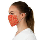 Neon Orange Dots - Fabric Face Mask