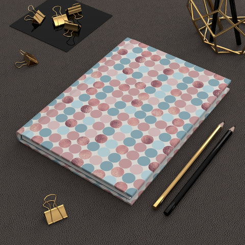 Pink & Blue Rose Gold (8) - Hardcover Journal Matte