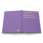 Grocery Lists and Plans for World Domination (Purple) - Hardcover Journal Matte