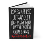 Roses Are Red (Black) - Hardcover Journal Matte
