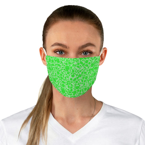 Neon Green Dots - Fabric Face Mask