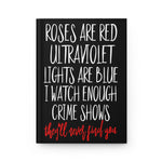 Roses Are Red (Black) - Hardcover Journal Matte