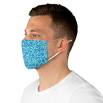 Neon Blue Dots - Fabric Face Mask