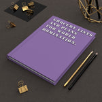 Grocery Lists and Plans for World Domination (Purple) - Hardcover Journal Matte