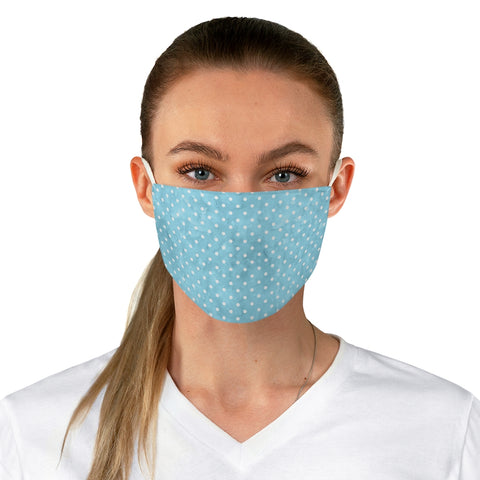 Blue Watercolor Dots - Fabric Face Mask