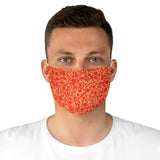 Neon Orange Dots - Fabric Face Mask