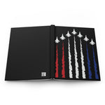 Red White and Blue Air Force - Hardcover Journal Matte