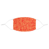 Neon Orange Dots - Fabric Face Mask