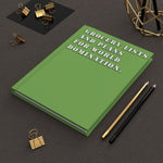 Grocery Lists and Plans for World Domination (Green) - Hardcover Journal Matte