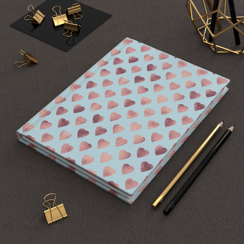 Pink & Blue Rose Gold (4) - Hardcover Journal Matte
