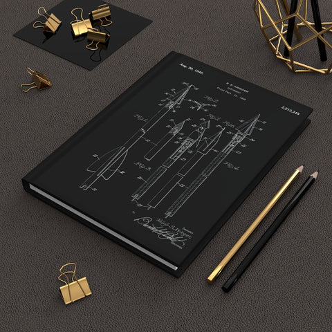 Arrowhead Patent (Black) - Hardcover Journal Matte