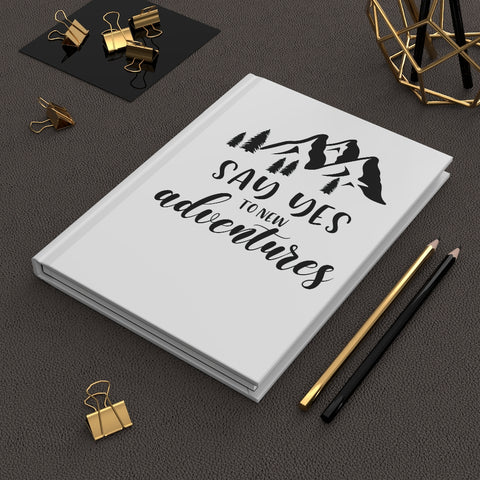 Say Yes To Adventure (White) - Hardcover Journal Matte