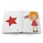 Patriotic Girl (White) - Hardcover Journal Matte
