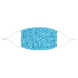 Neon Blue Dots - Fabric Face Mask