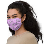 Purple & Silver Floral (19) - Premium face mask