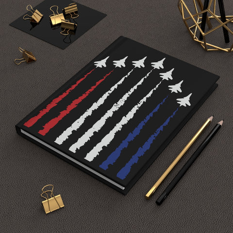 Red White and Blue Air Force - Hardcover Journal Matte