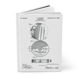 Tambourine 1899 Vintage Patent - Hardcover Journal Matte