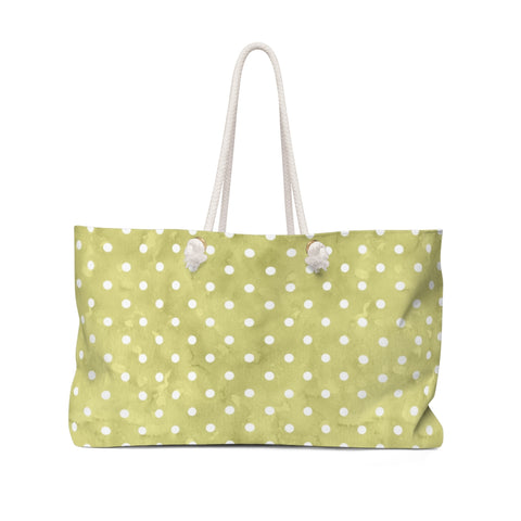 Yellow Watercolor Dots - Weekender Bag