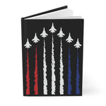 Red White and Blue Air Force - Hardcover Journal Matte
