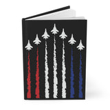 Red White and Blue Air Force - Hardcover Journal Matte