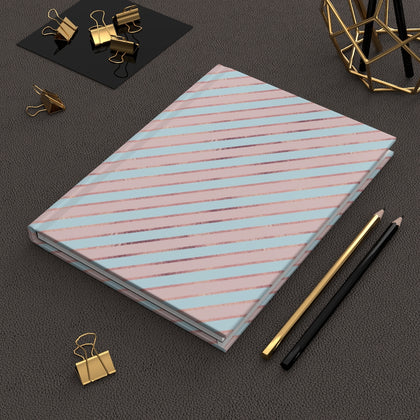 Pink & Blue Rose Gold (1) - Hardcover Journal Matte