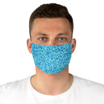 Neon Blue Dots - Fabric Face Mask