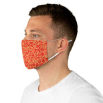Neon Orange Dots - Fabric Face Mask