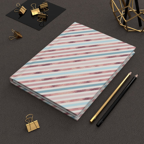 Pink & Blue Rose Gold (6) - Hardcover Journal Matte