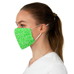 Neon Green Dots - Fabric Face Mask
