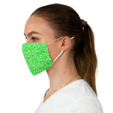 Neon Green Dots - Fabric Face Mask