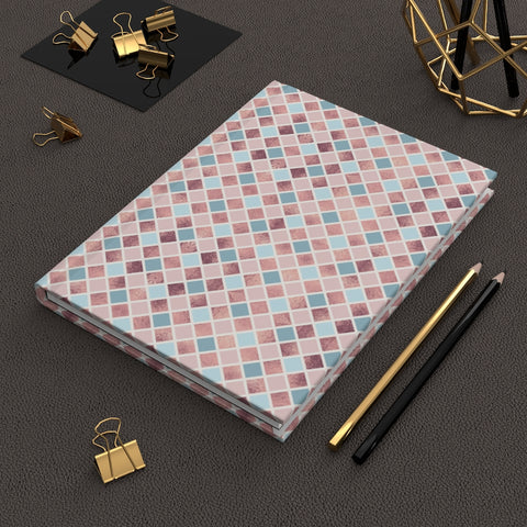 Pink & Blue Rose Gold (11) - Hardcover Journal Matte