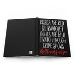 Roses Are Red (Black) - Hardcover Journal Matte