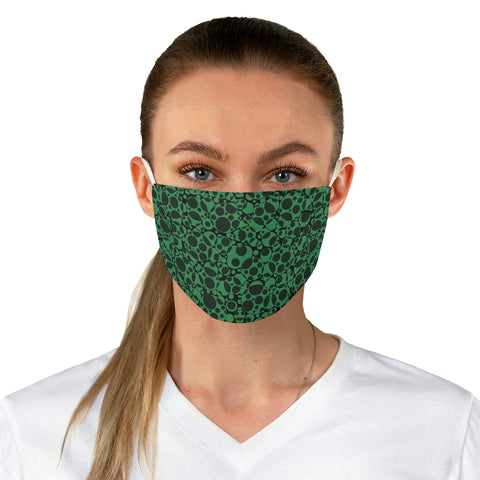 Forest Green Dots - Fabric Face Mask