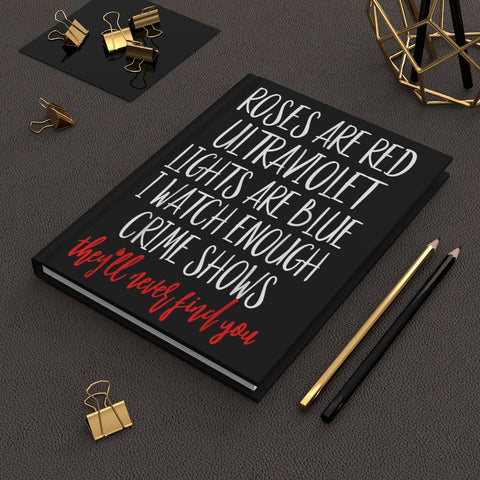 Roses Are Red (Black) - Hardcover Journal Matte