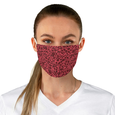 Burgundy Dots - Fabric Face Mask