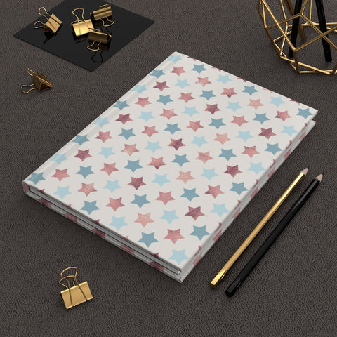 Pink & Blue Rose Gold (13) - Hardcover Journal Matte