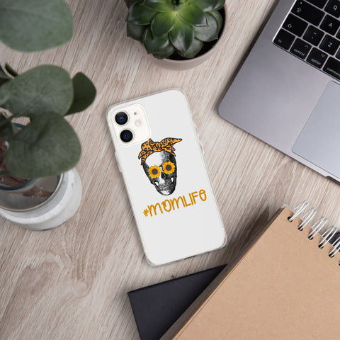Mom Life Skull & Sunflowers - iPhone Case