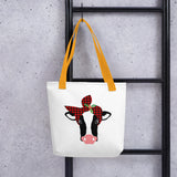 Red Plaid Christmas Heifer - Tote bag