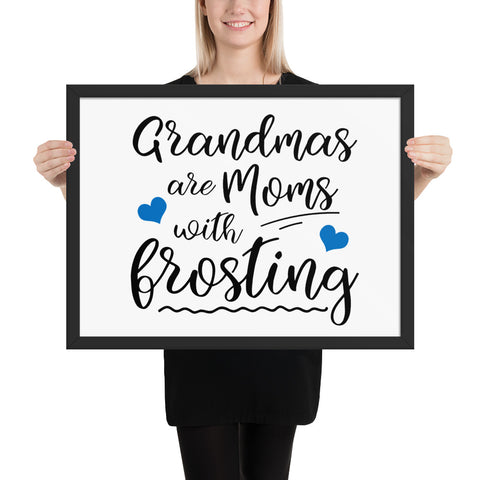Grandmas (Blue) - Framed poster