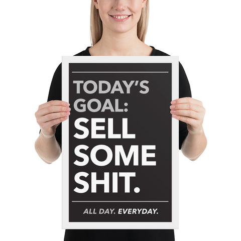 Today's Goal - Framed poster