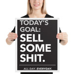 Today's Goal - Framed poster