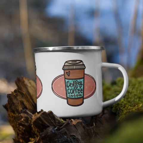 Coffee Coffee Coffee - Enamel Mug