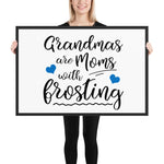 Grandmas (Blue) - Framed poster