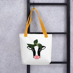 Green Plaid Christmas Heifer - Tote bag