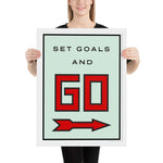 Set Goals and Go - Framed poster